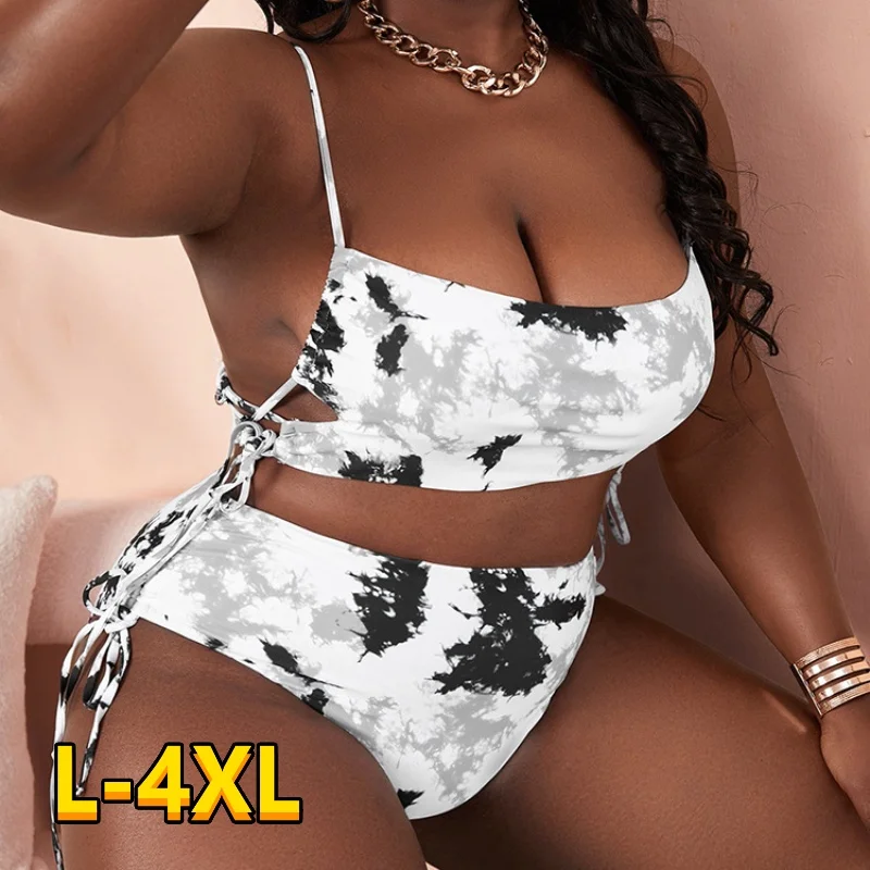

2022 New Womens Swimwear High Waisted Push Up Bikini Set Large Size Summer Beach Swimming Suit Bathing Suit