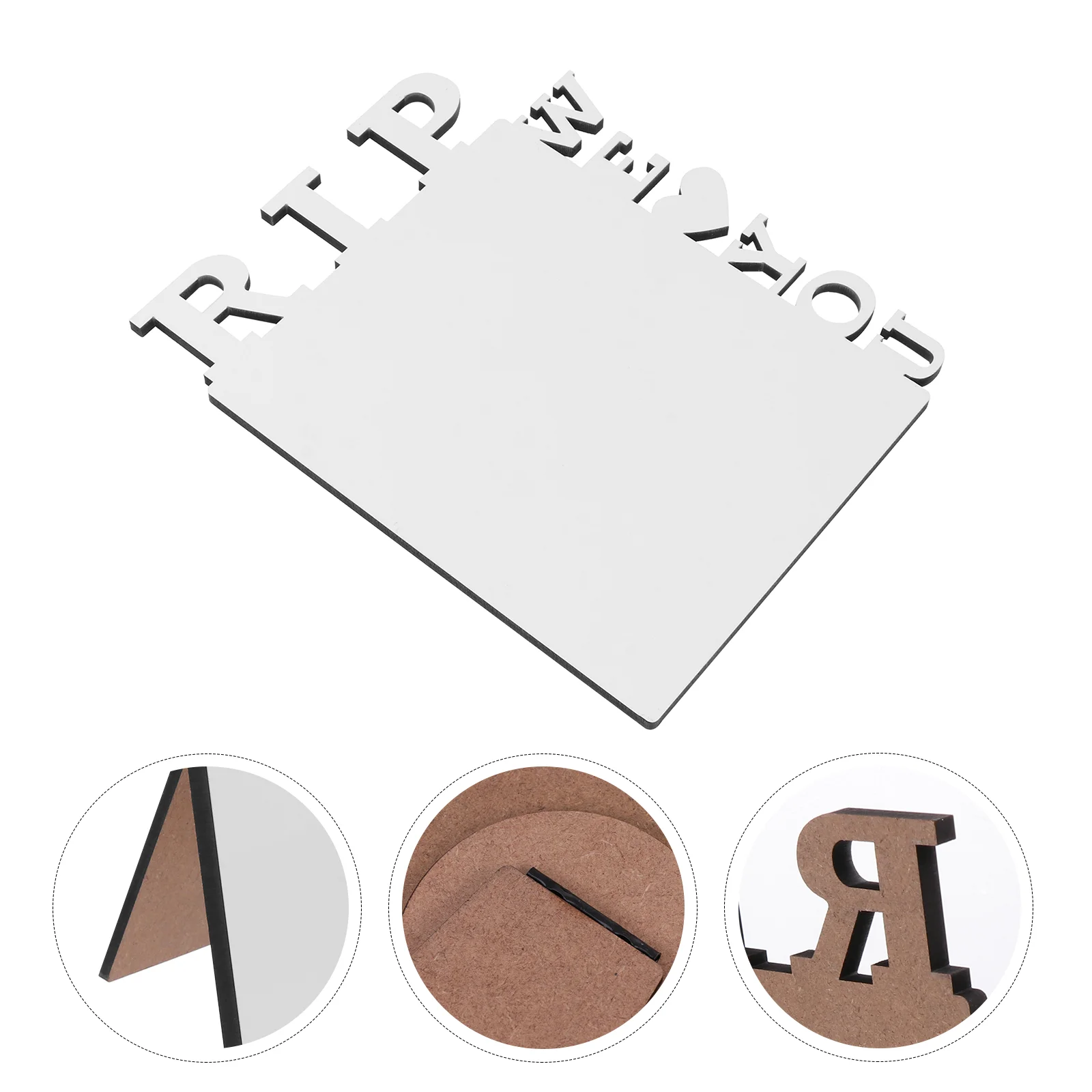 

White Photo Frames Wooden Picture Sublimation License Plate Blanks Keychain Album Phase