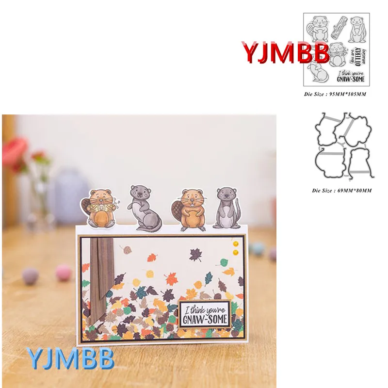 

YJMBB New Squirrel Mink Metal Cutting Dies Stencils Stamp for DIY Scrapbooking Photo Album Decorative Embossing Paper DIY Cards