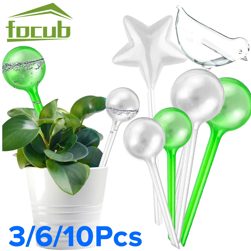 

3/6/10 Pcs Automatic Plant Watering Bulbs Self Watering Globes Plastic Balls Garden Plant Water Device Drip Irrigation System
