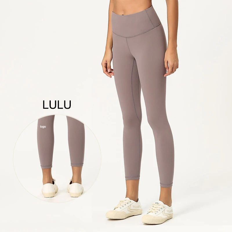 

Lu New Seamless Hot Sale With Logo Fitness Leggings Women 24 Colors Jogging Pants High Waist Yoga Pants Breathable Sports Pants