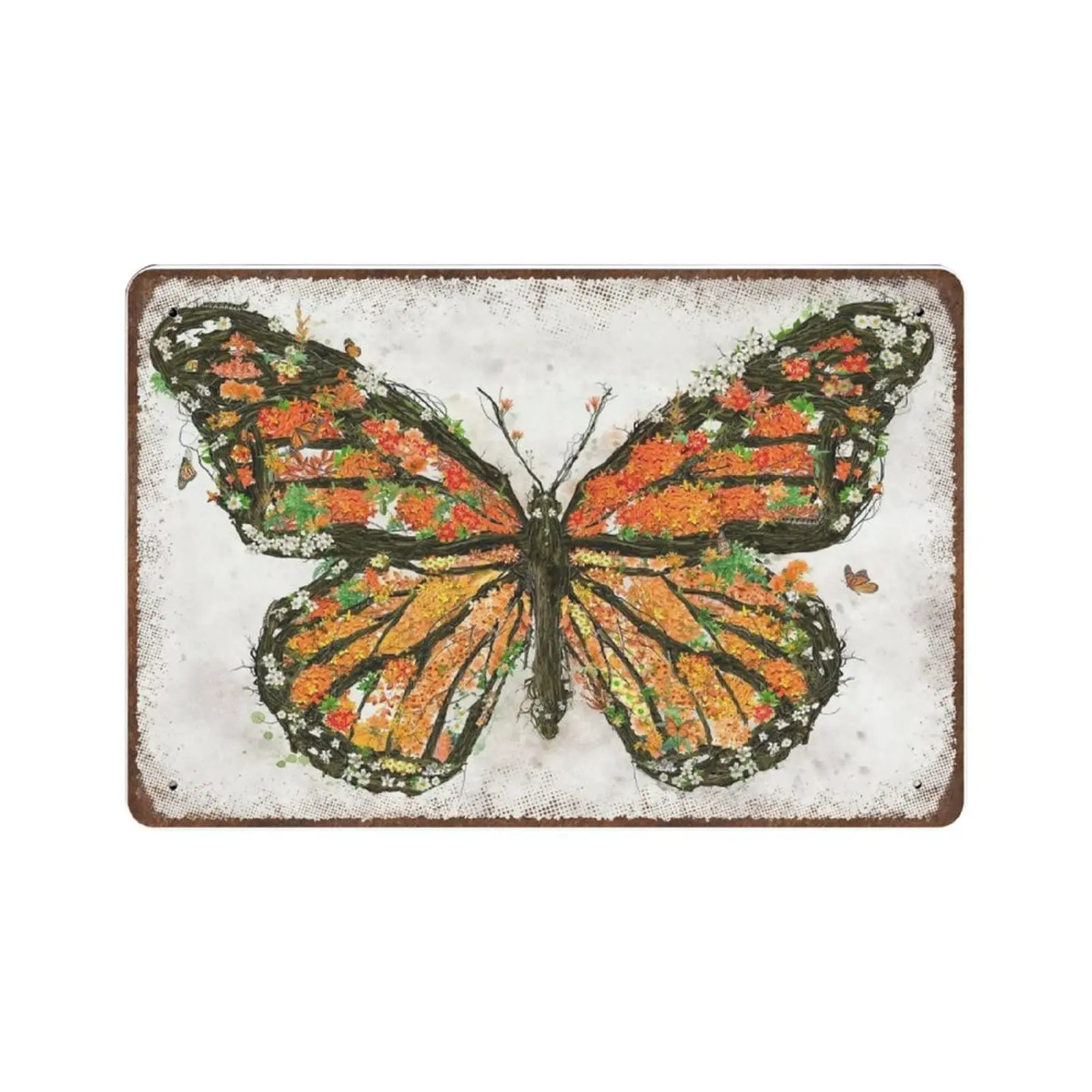 

Vintage Metal Tin Sign Plaque,The Butterfly Tin Sign,Man cave Pub Club Cafe Home Decor Plate，Birthday Anniversary Housewarming G