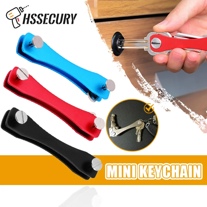 

Умный мини-брелок для ключей компактный держатель для ключей зажим для домашнего хранения металлический держатель для ключей зажим алюмин...