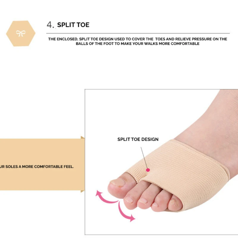 Foot Protector  Thumb Front Pad High Heels Forefoot PadAnti-skid Palm Shoe Pad Adjusting Shock Absorption Pressure Relief