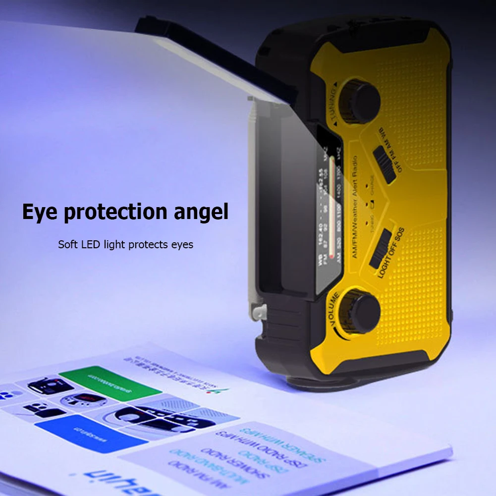 

2500MAh Camping Survival Radios Solar Hand Crank Radio with LED Flashlight SOS Alarm for Outdoor Multifunctional Emergency Radio