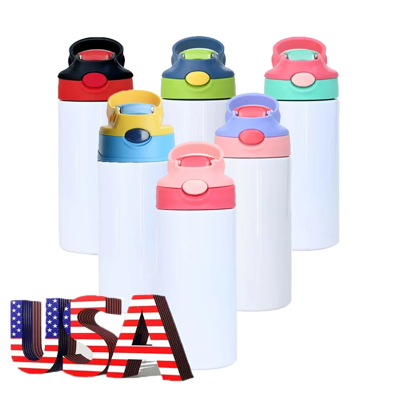 USA Warehouse Mazoho 12oz Stainless Steel Flip Top Kids Subl