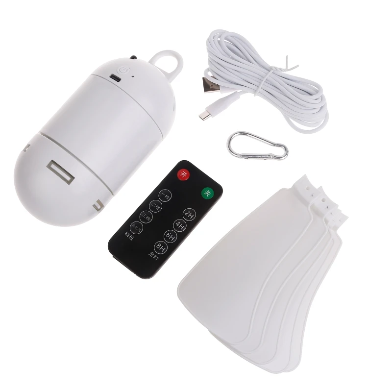 

Upgraded Camping Hanging Fan Ceiling Fan Hanging Fan with Remote Control 4Gear Tent Fans for Outdoors Comfort Fan