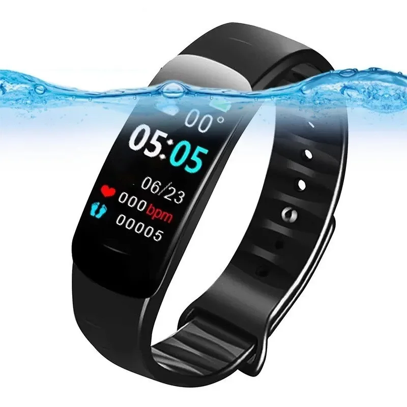 

Смарт-часы C1 PLUS для мужчин и женщин, спортивный браслет с Bluetooth и шагомером, фитнес-трекер, пульсометр, артериальное давление, браслет для сна