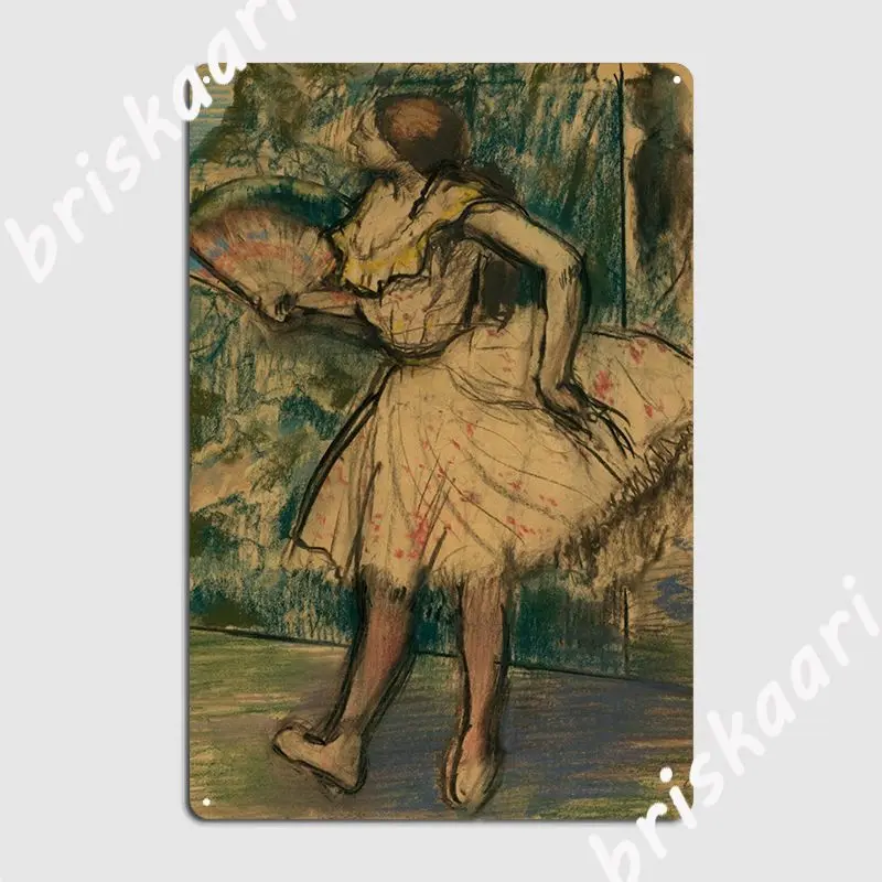 

Edgar Degas Dancer With A Fan Metal Plaque Poster Customize Party Wall Decor Cinema Kitchen Tin Sign Poster