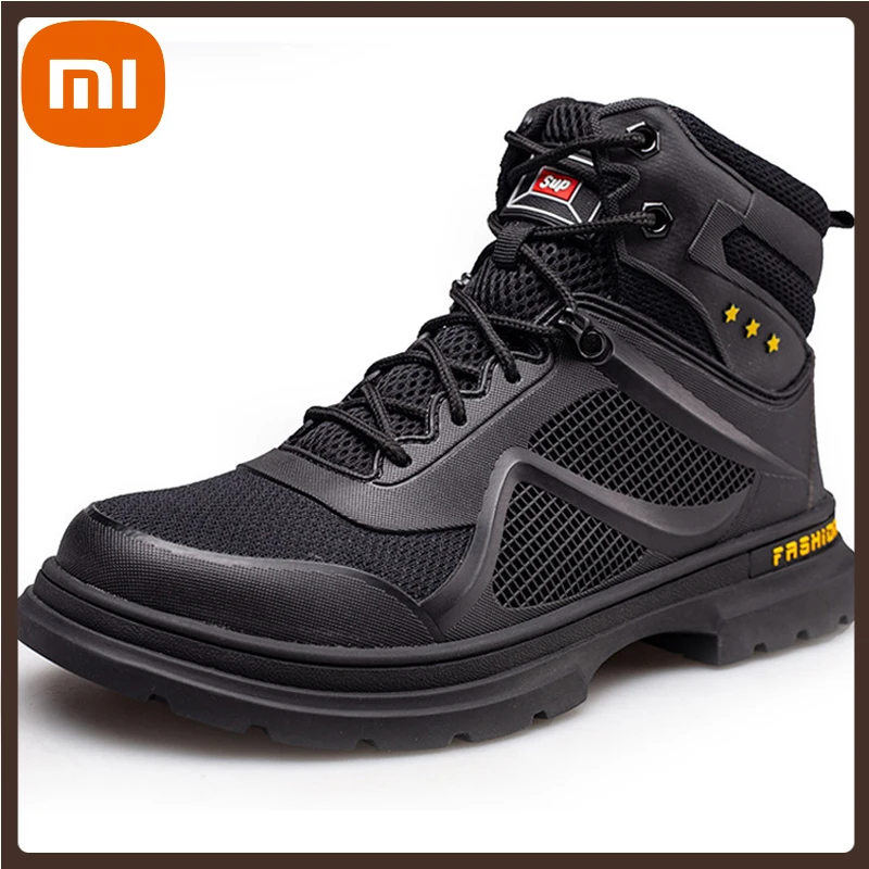 

XIAOMI Work & Safety Boots Steel Toe Shoes Men Anti-smash Anti-puncture Work Boots Indestructible Shoes Work Safety Shoes