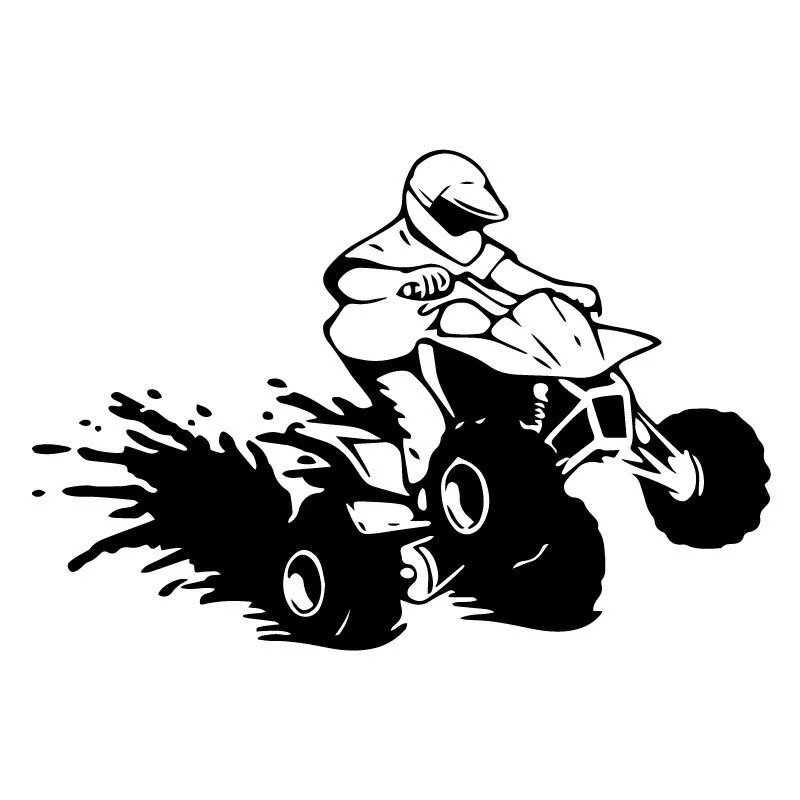 

18.3CM*12.3CM QUAD Decoration Vinyl Creative Car Stickers High-quality C31-0548