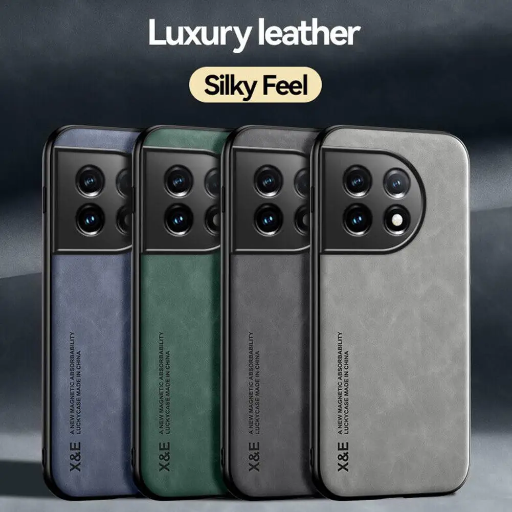 

Retro Magnetic Sheepskin Leather Case For One Plus11 OnePlus 11 5G Shockproof Matte Silicone Soft Cover One Plus 11