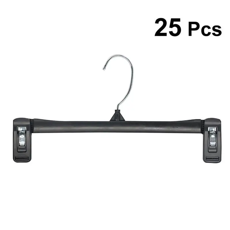 

25pcs Non-slip Plastic Hanger Pants Rack Skirt Clip Clothes Hanger Adult Hotel Clothes Store Hanger