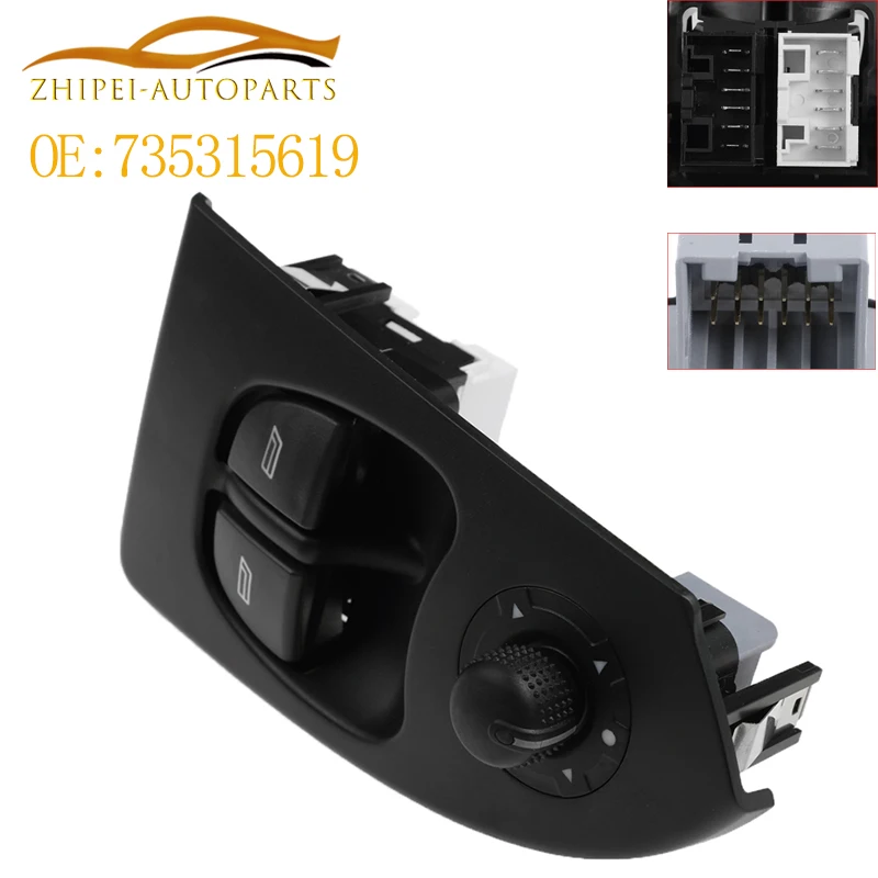 

735315619 Electric Window Master Button Switch Lifter Car For Peugeot Boxer Citroen Jumper for Fiat Ducato 2002 -2006 6554.T3