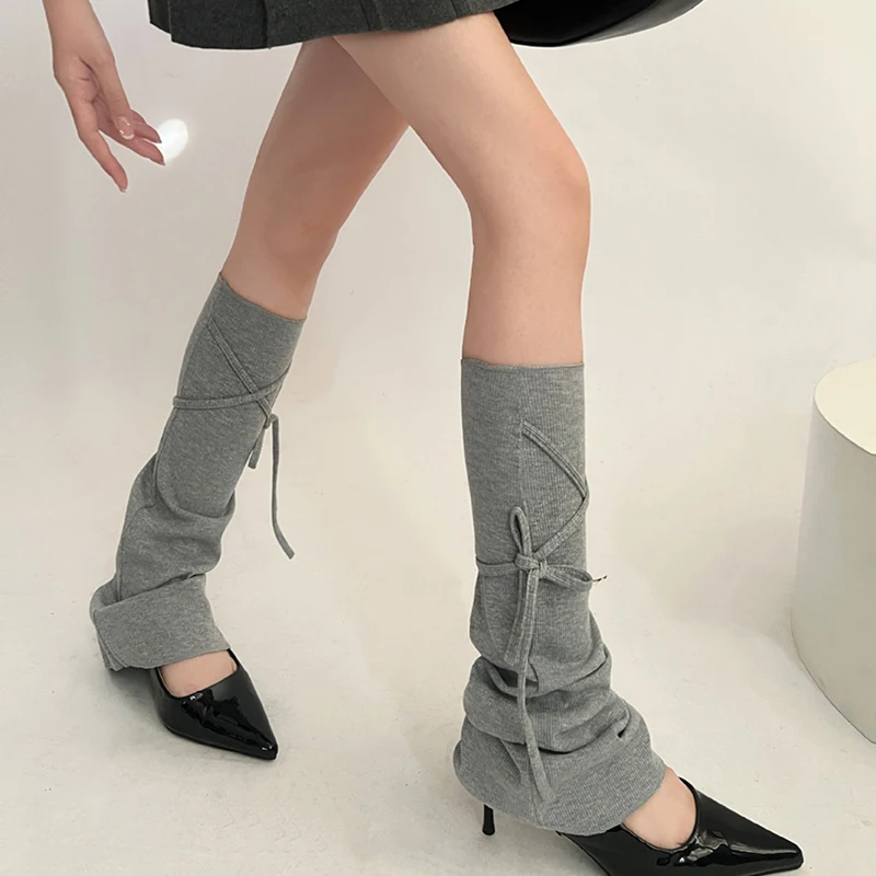 Новые женские носки Y2k милые гетры для девочек вязаные бандажные чехлы ног