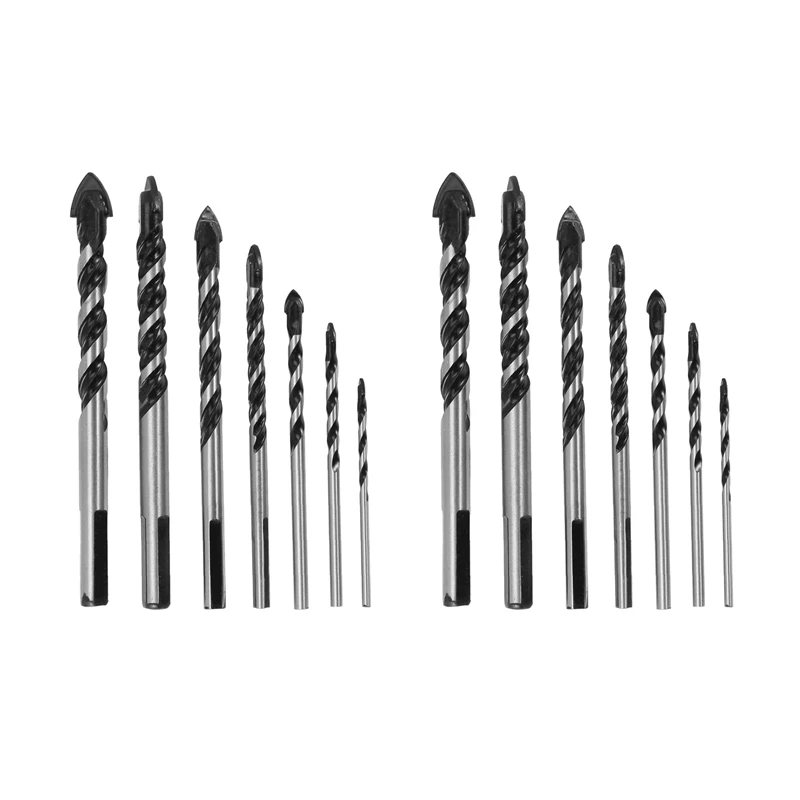 

Big Deal 14X Tungsten Carbide Drill Bit Set For Porcelain Ceramic Tile (3 4 5 6 8 10 12Mm)