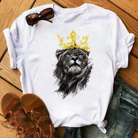 womens t shirt funny lion tiger animal printed short sleeves t shirt funny women shirt female t shirt kawaii tees y2k clothes