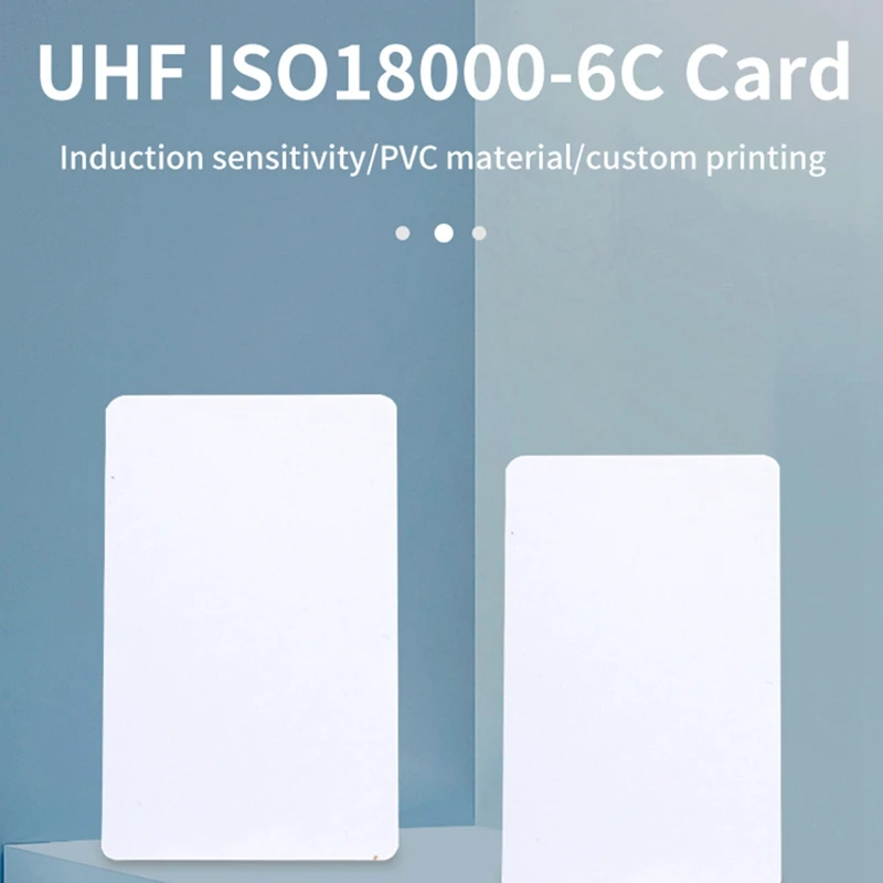 100 PCS UHF 860-960Mhz Long Read Range White Card Passive RFID PVC Electronic Accessories For Access Management