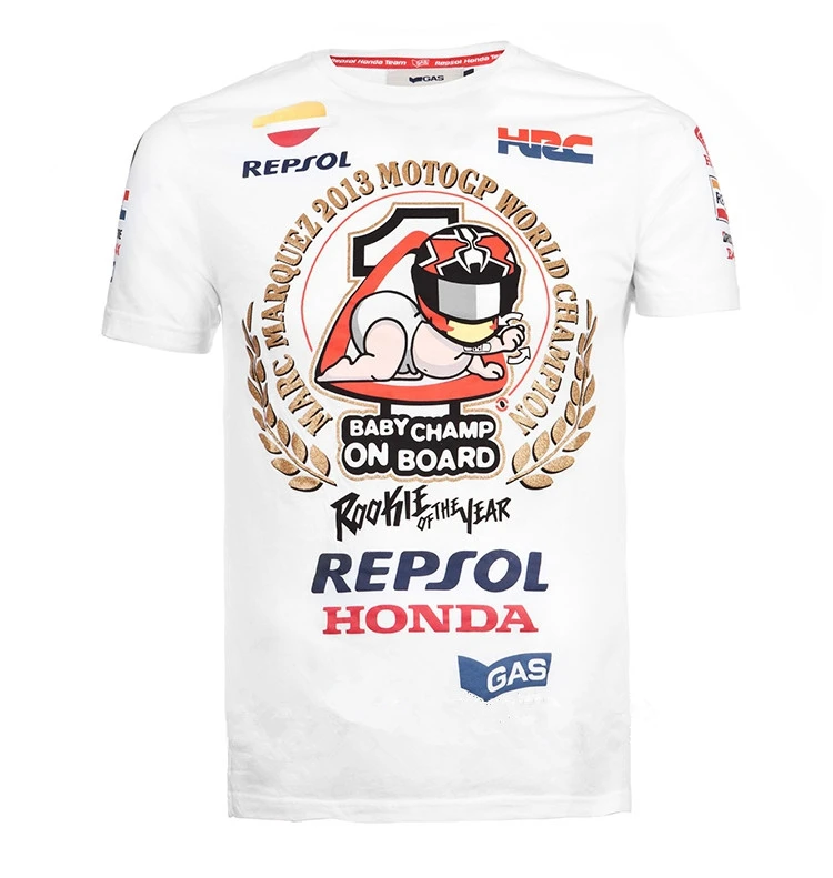 

Moto GP For Honda HRC GAS World Championship No1 Motorcycle REPSOL Racing Good High Quality Top Quick-Drying T-shirt Men Jerseys