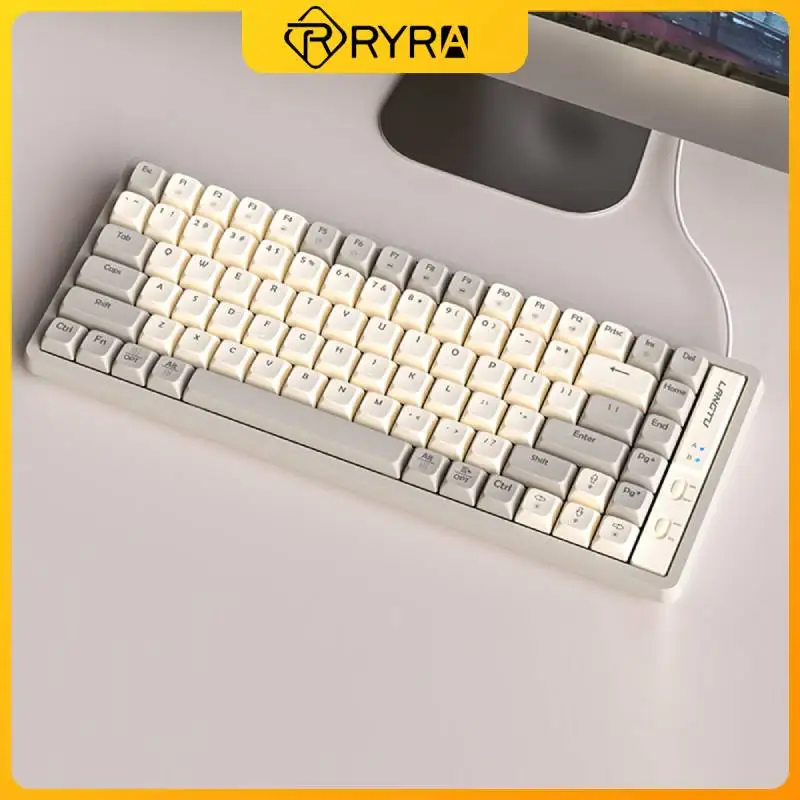 

RYRA Gaming Mechanical Keyboard Wired 85Keys Keyboard With LED Backlit Wireless 2.4g Three-mode For Computer Laptop