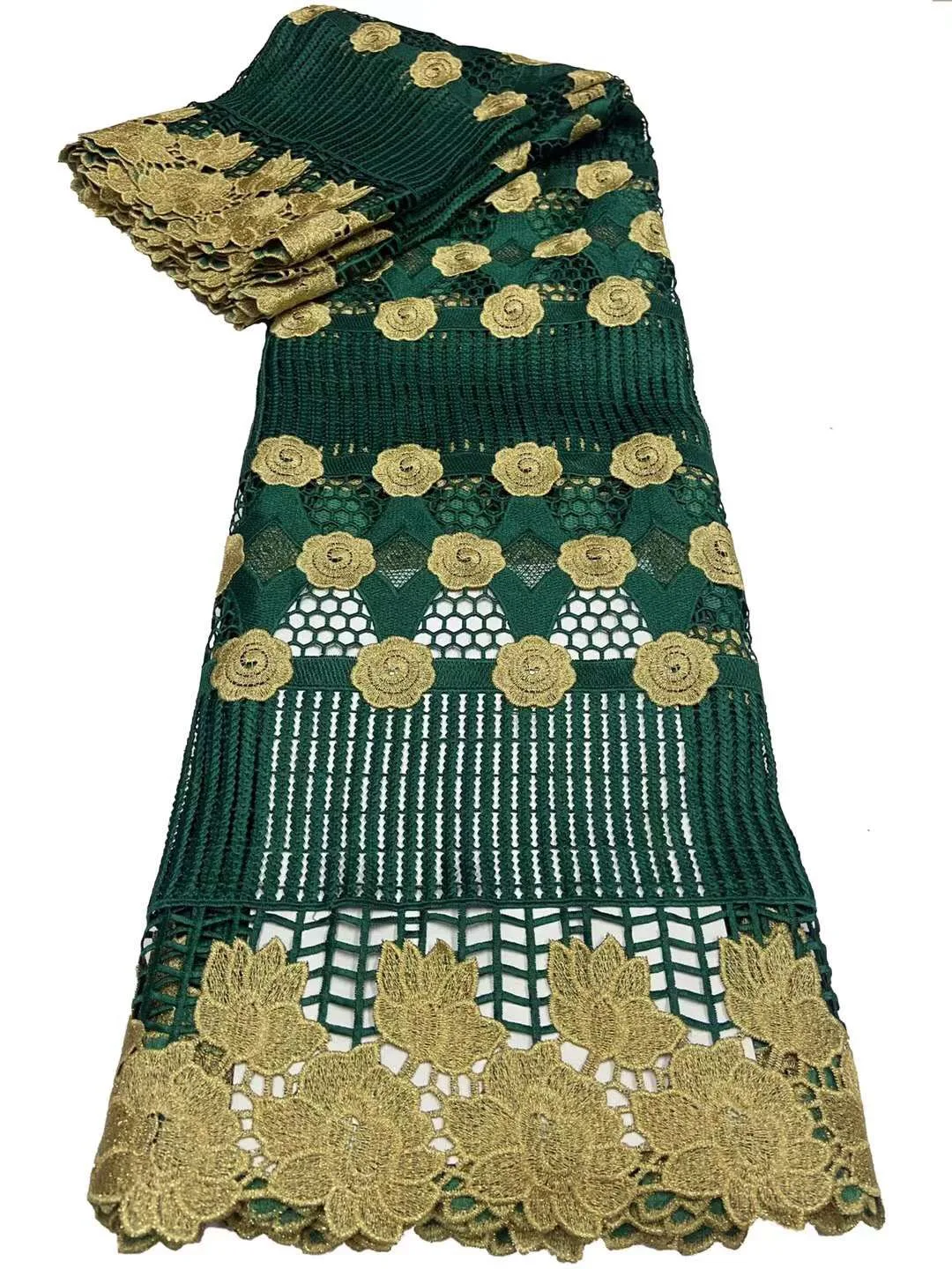 Нигерийская кружевная ткань для платья Asoebi африканская вышитая гипюровая сделай