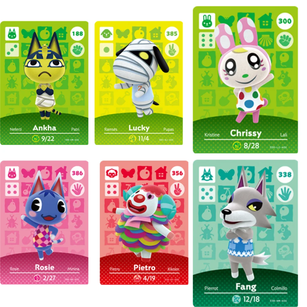 Новые карты для игр Amiibo с пересечением животных от 18 до 386 52 шт. NFC высокого