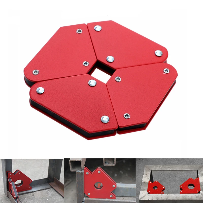 

Угловой Держатель для пайки, 4 шт., 9 фунтов, сварочный инструмент, магнитный держатель для сварки, магнитные Угловые стрелы, вспомогательные инструменты для сварки