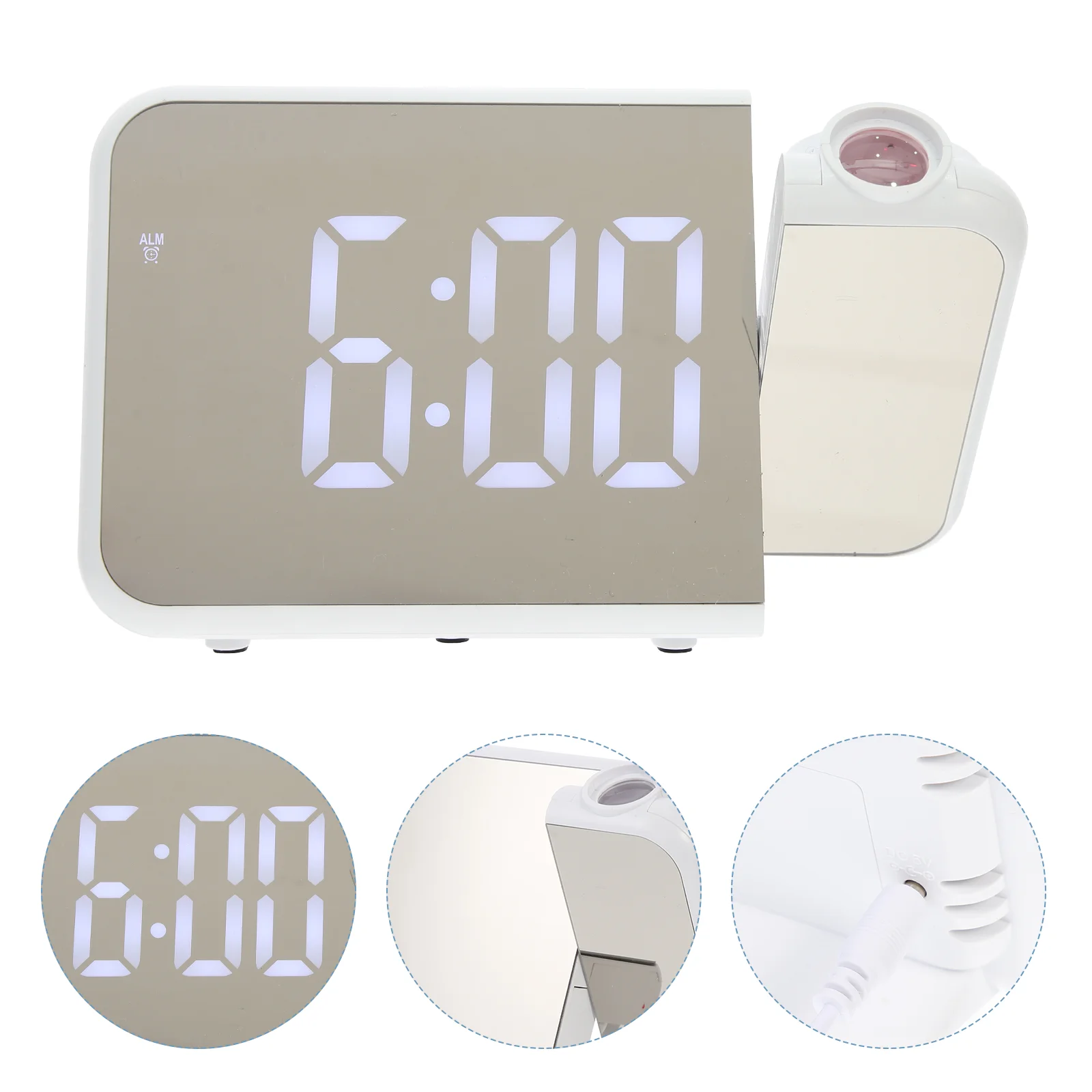 

Clock Alarm Projection Digital Bedroom Projector Ledelectronicceiling Desk Light Nightstandtable Clocks Silent Wall Wake Timer