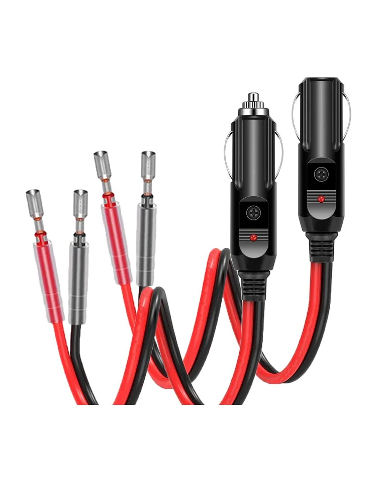 

Комплект Из 2 Автомобильных Разъемов 12 В С LED-подсветкой И Удлинителем 16AWG Для Автомобилей, Квадроциклов, UTV