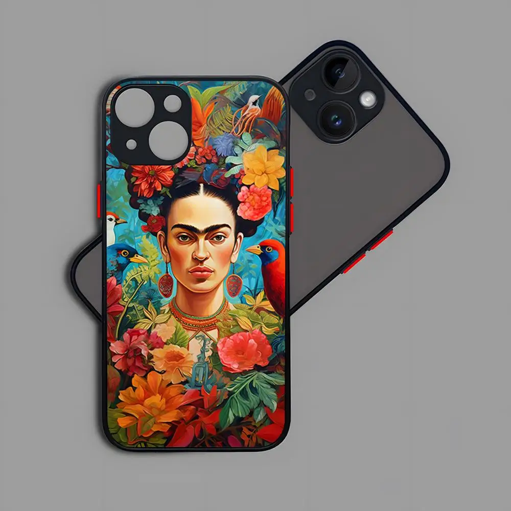 Phone Case Fashion F-Frida K-KahlosS Matte Transparent Back For IPhone 16 15 14 13 12 11 Pro Max X XR XSMax 7 8 Plus Cover