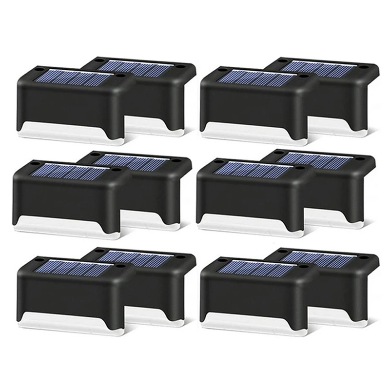 

12PCS Outdoor Stair Solar Light Fence Pathway Yard Patio Garden Decor Lawn LED Warm Light