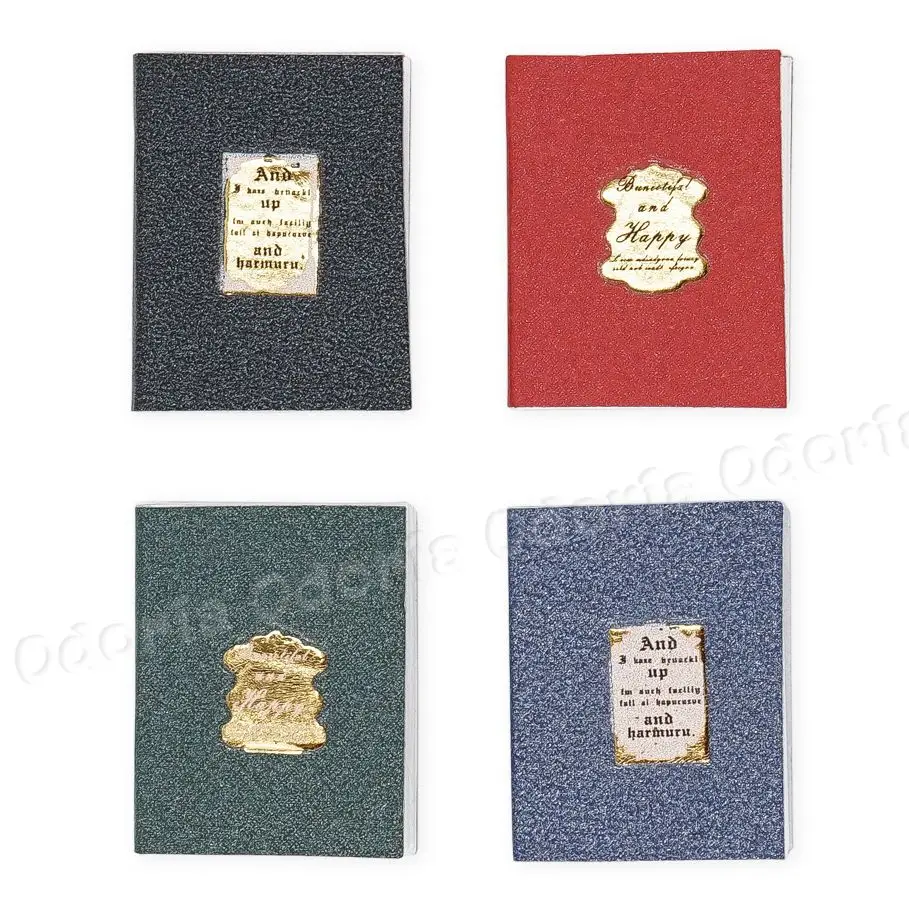 Odoria 1:12 Miniature&nbsp;4/8/12pcs Mini Books Vintage Blank No