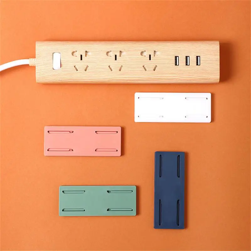 

Newest Plug Fixer Powerful Home Cable Wire Organizer Racks Self-adhesive Cable Power Strip Socket Storage Holder Dropshipping