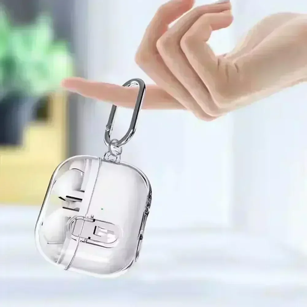 Для Airpods 4 поколения чехол для Apple простая пряжка защитный от падения прозрачный