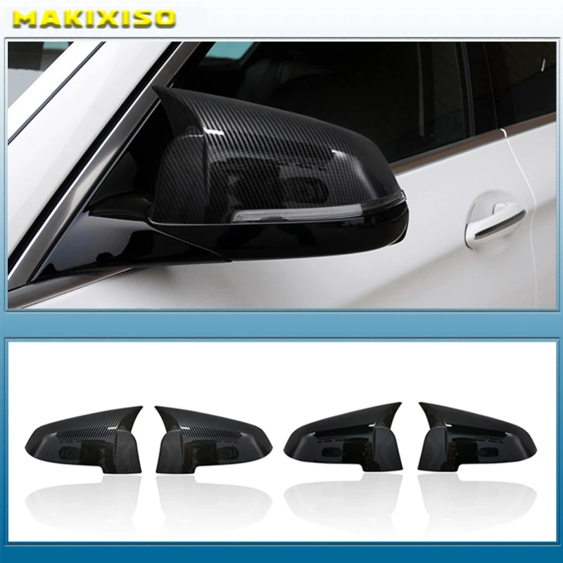 

Rearview MirrorCovers for Bmw 5 Series F10 F11 Lci 2014-2017 Caps Replacement Side Rear-View Carbon Fiber Gloss Black