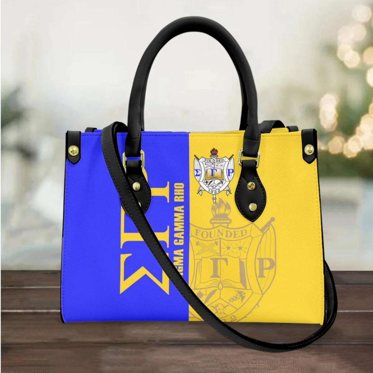 Women Handbags Fashion Sigma Gamma Rho Printing Luxury PU Leather Female Cross Body Bags Woman Top Handle Shoulder Bags Mujer