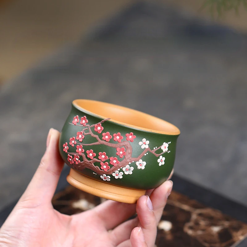 Yixing пурпурная Песочная чайная чашка большая емкость одинарная ручная роспись