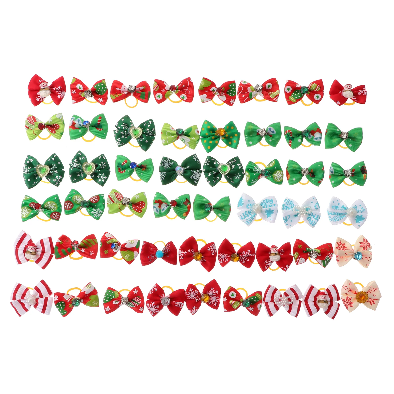 

Hair Dog Christmas Bow Bows Pet Grooming Bands Rubberdecor Ribbon Tie Girls Ties Party Favoraccessories Clothes Puppy Cat