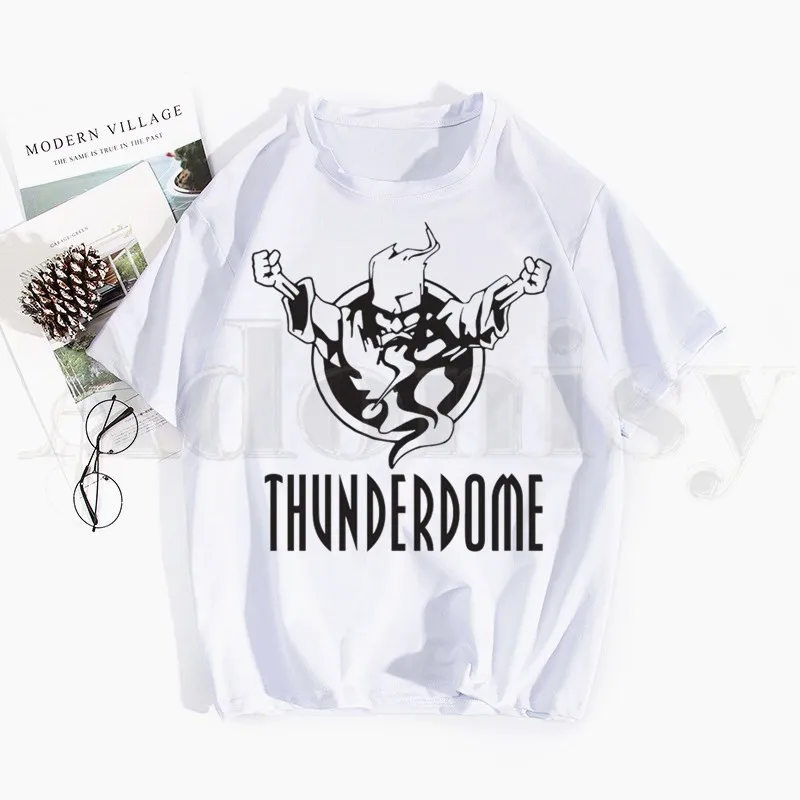 Thunderdome Breaking Hardcore Gabber Summer New 90 's Short Sleeve Print Clothing Women's T-Shirt Harajuku Graphic Clothing