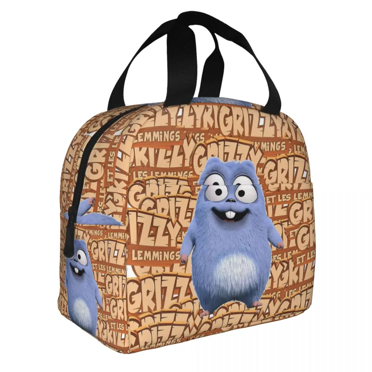 

Happy Lemmings Tabodi And Grizzy Lunch Bag for School Kids Office Sac Lunch Portable Thermal Cooler Lunch Box Handbag Gift