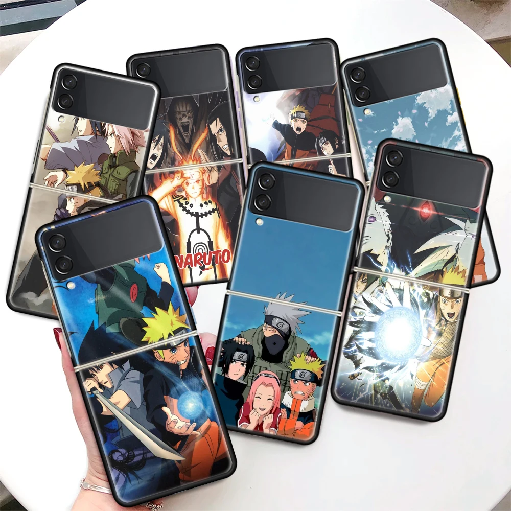 

Naruto Time 7 Coque Phone Case For Samsung Galaxy Z Flip 3 5G Black Hard Cover ZFlip 3 Luxury Shockproof Bumper Fundas