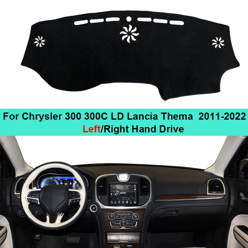 

Car Dashboard Cover Carpet Dash Mat For Chrysler 300 300C LD Lancia Thema 2011-2022 Auto Sun Shade Anti-UV Rug Pad Cushion