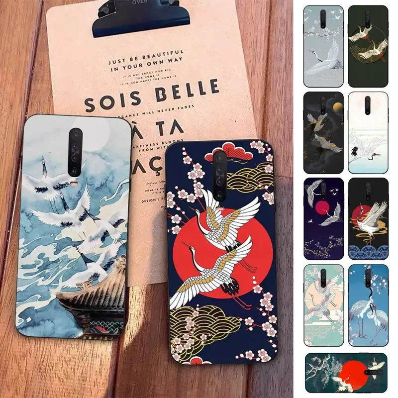 

Chinese Cranes Phone Case for Redmi 5 6 7 8 9 A 5plus K20 4X S2 GO 6 K30 pro