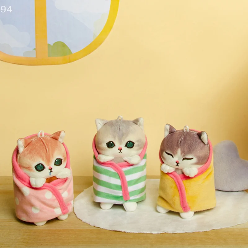 Mofusand Cat благословение акула кошка завернутое одеяло плюшевый кулон девушка