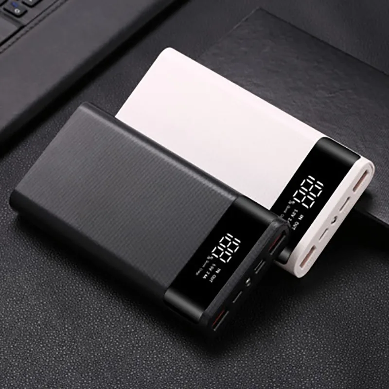 

LED Powerbank Case Cover 6*18650 Battery Micro Type C USB Ports LED Digital Display Power Bank Kit Parts External Charger