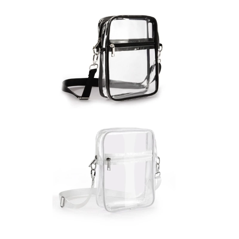 

Women Transparent Clear Purse Crossbody Shoulder Bags with Removable Strap Stadium Bags Zipper Closure