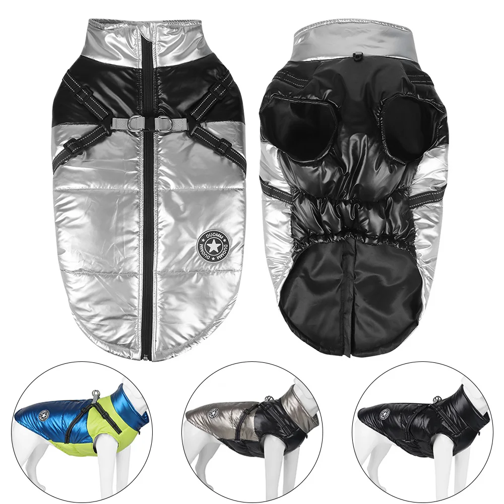 

Популярная одежда для домашних животных с перекрестными краями, ветрозащитная теплая светоотражающая лента, одежда с хлопковой подкладкой...