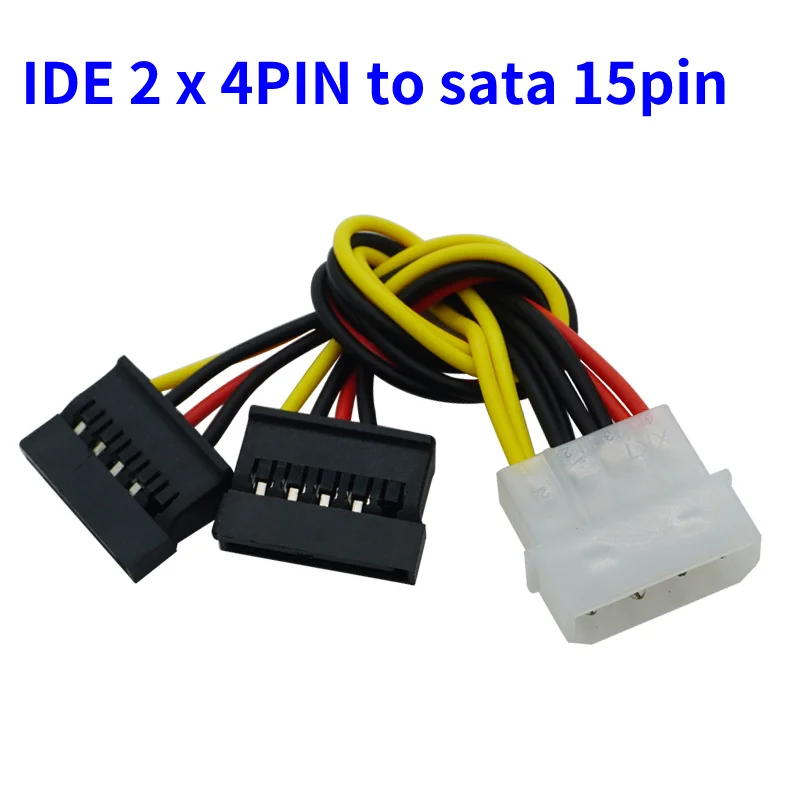 

Новый 4Pin IDE Molex к 2 серийный ATA SATA Y сплиттер кабель питания жесткого диска для добавления SATA Дисков Для майнинга биткоинов