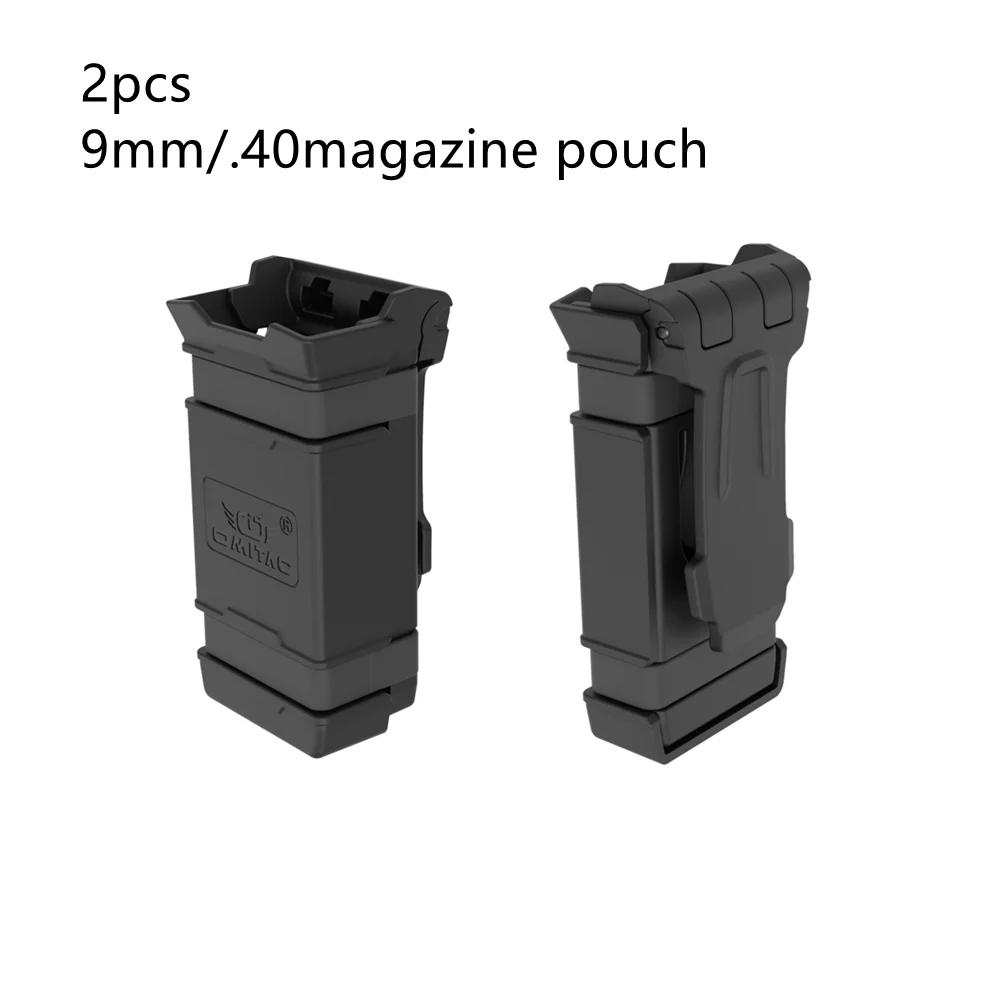 

2 pcs Tactical Mag Pouch 9mm/.40 Magazine Pouch for Glock Beretta Sig Sauer CZ S&W H&K Single Stack Mag Carrier OWB