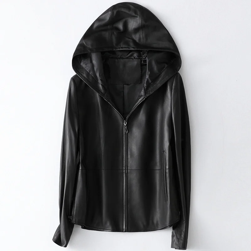 

Fashion 100% Real Leather Jacket Women Sheepskin Coat Short Motorcycle Female Jacket Slim Short Sheepskin Jacket Clearance 2023